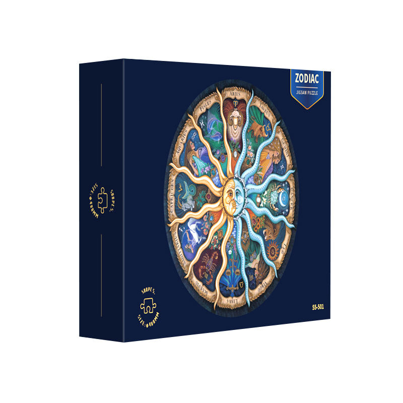 Gran oferta, rompecabezas con forma de círculo, juguetes educativos hechos, rompecabezas redondo de 500 piezas para adultos y niños