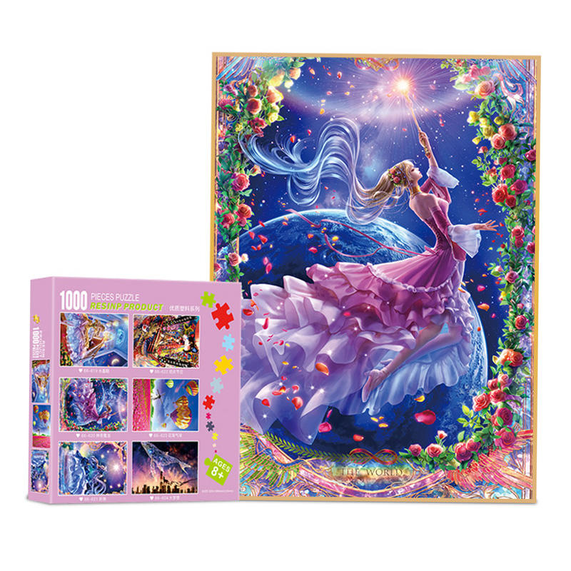 Venta al por mayor, rompecabezas de ilustraciones personalizados, patrón de cerdo encantador, rompecabezas de plástico de 1000 piezas para adultos