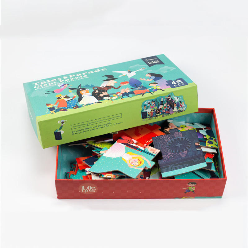 Precio de fábrica Inteligencia 48 piezas Big Floor Puzzle Animal Kids Toy rompecabezas de madera personalizado