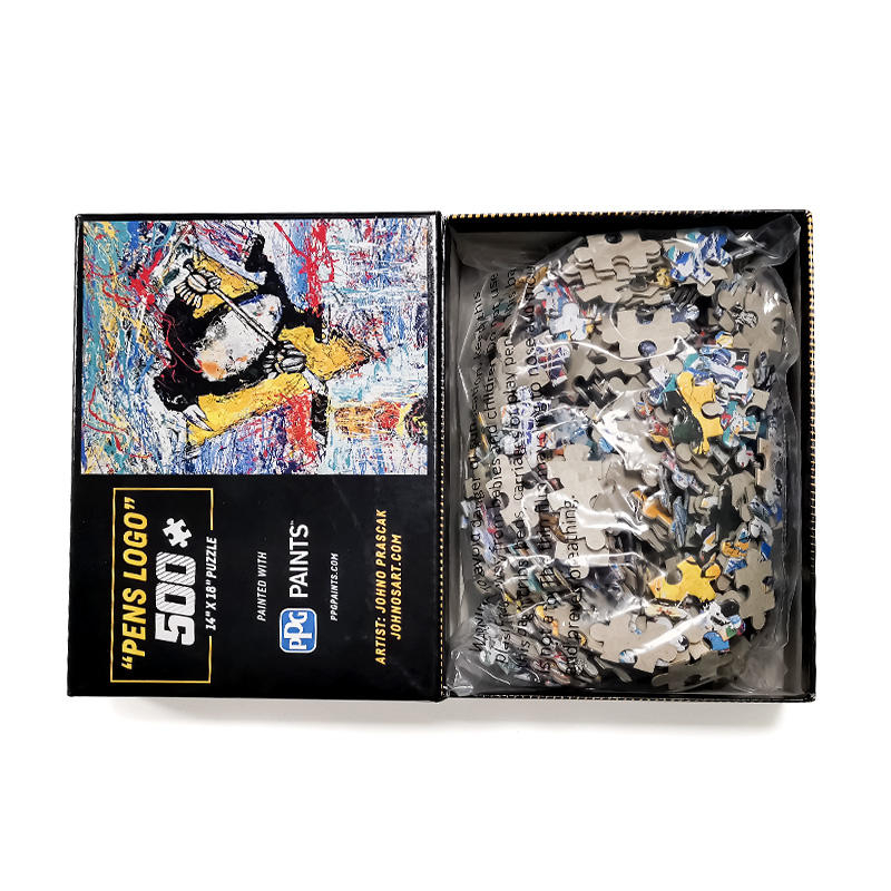 Venta al por mayor de ilustraciones personalizadas de cartón de papel, rompecabezas de 500 piezas para niños y adultos