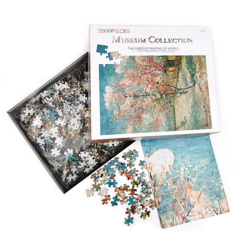 Rompecabezas de juego de mesa de retazos de pintura personalizada, rompecabezas de cartón de 2000 piezas para regalos de adultos
