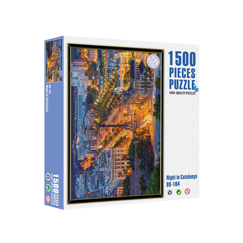 Gran oferta, precio razonable, impresión personalizada, 1500 Uds., tablero gris, rompecabezas para adultos