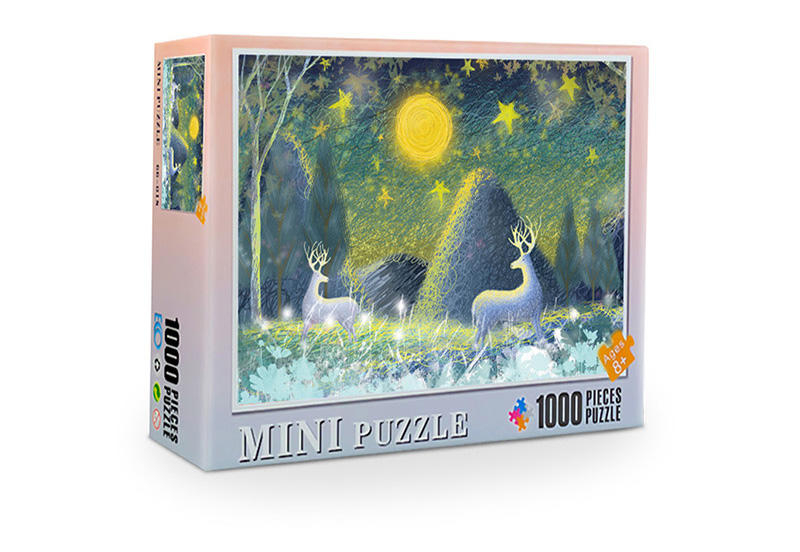 Mini pieza de rompecabezas de descompresión para adultos, llavero, rompecabezas de papel de tarjeta blanca, rompecabezas de 1000 piezas