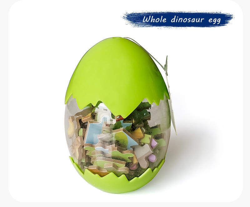Rompecabezas de bebé de 60 piezas con patrón de dinosaurio de dibujos animados para niños con caja de embalaje de color de huevos de dinosaurio