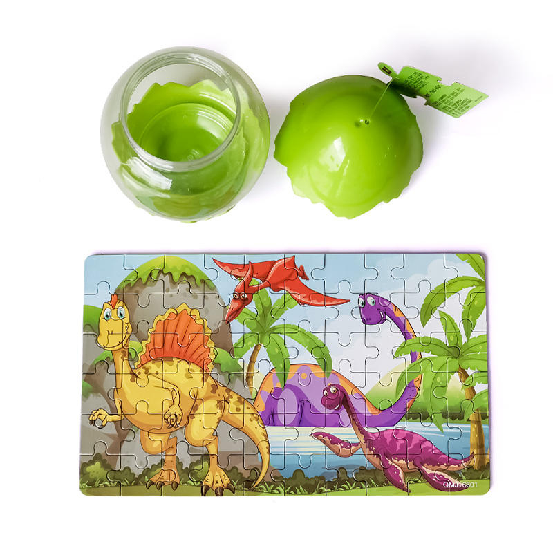 Rompecabezas para niños Caja de embalaje de huevos de dinosaurio Rompecabezas de 60 piezas para bebé