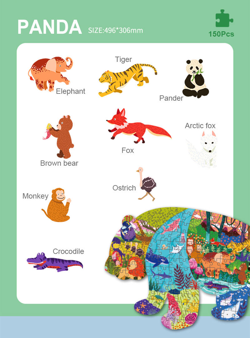 Rompecabezas personalizado de alta calidad de 100 200 piezas, figura de dibujos animados, juguetes intelectuales para niños, rompecabezas de madera para niños