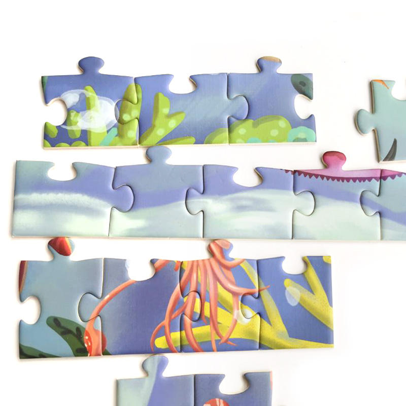 Impresión personalizada Niños Cartón 2 en 1 Diseño Venta caliente Papel Niños Rompecabezas personalizado Rompecabezas para niños