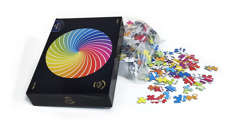 Rompecabezas de cartón personalizado Rainbow Earth Paper Round Adult Jigsaw Puzzle 500 piezas