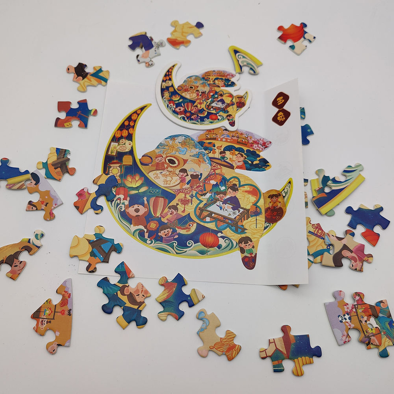 Animal Panda Pattern Puzzles Juguetes Cartón blanco 180 piezas Rompecabezas para niños