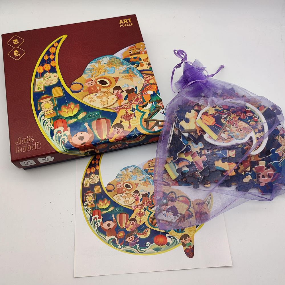 Animal Panda Pattern Puzzles Juguetes Cartón blanco 180 piezas Rompecabezas para niños