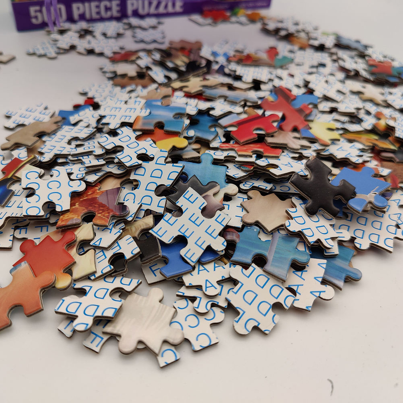 Rompecabezas de madera de cartón personalizado de juguete educativo al por mayor 300 piezas de rompecabezas de bricolaje