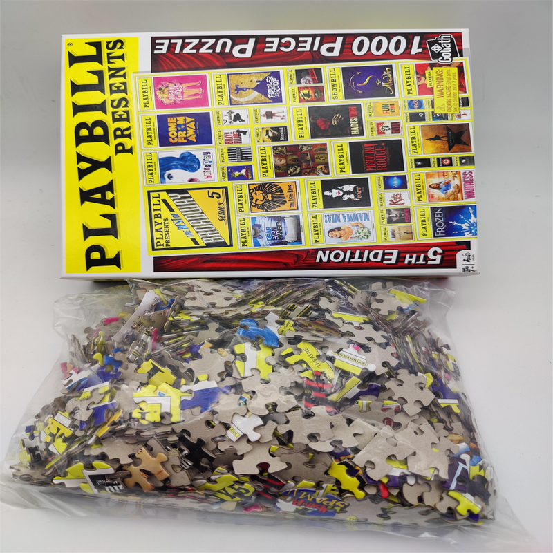 Rompecabezas de 1000 piezas de cartón personalizado con estampado de paisaje de alta calidad para adultos