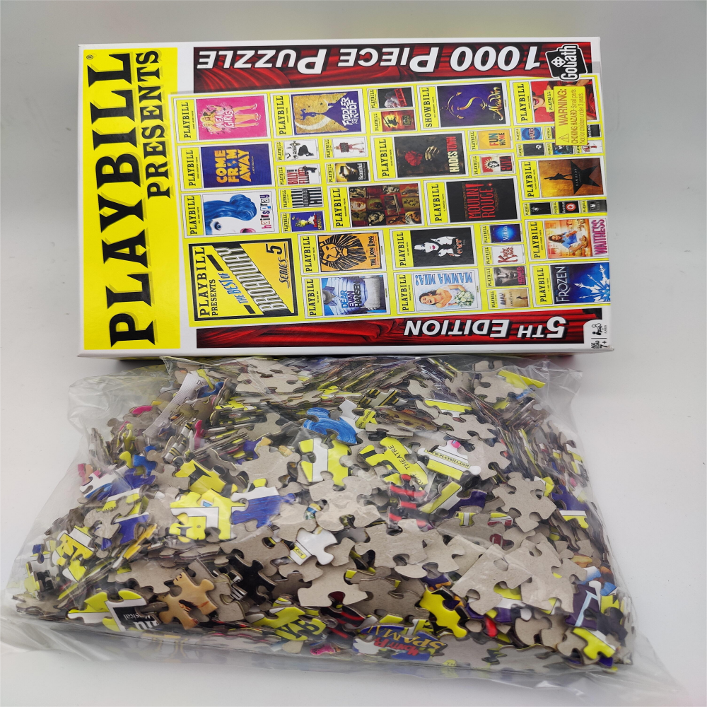 Rompecabezas de 1000 piezas de cartón personalizado con estampado de paisaje de alta calidad para adultos