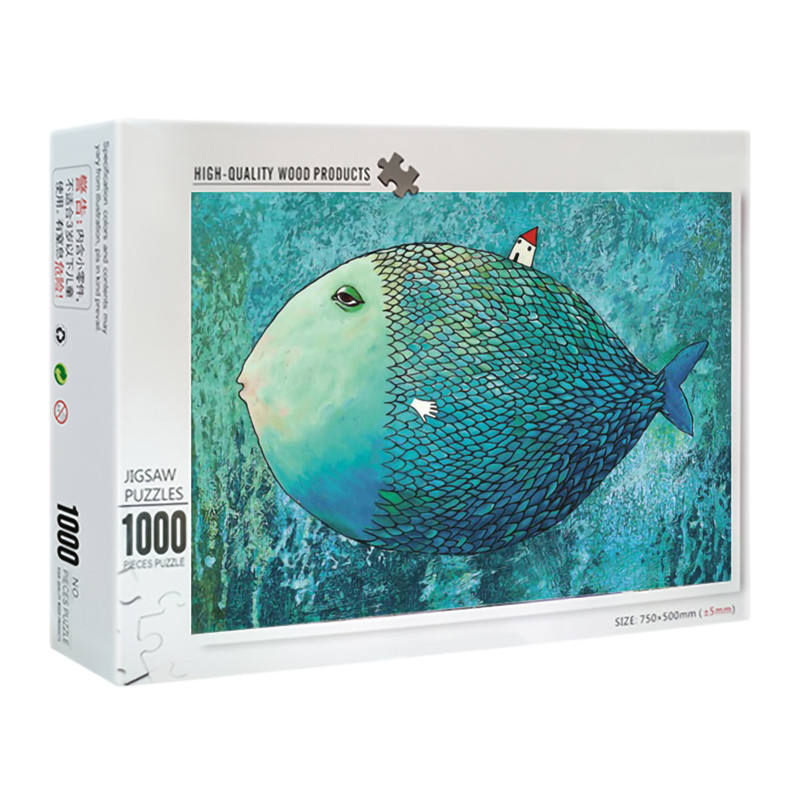 Venta al por mayor 1000 piezas personalizar papel cartón sublimación rompecabezas