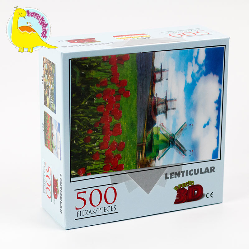 Rompecabezas lenticular completo de 500 piezas
